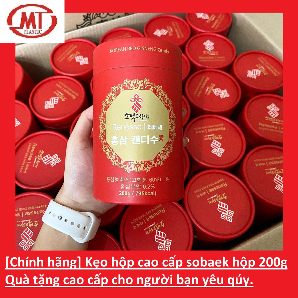 Kẹo Hồng Sâm Sobaek Candy Ginseng Dạng Hộp (200g) date mới