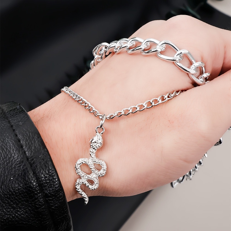 [Hot] Vòng Cổ Nhiều Lớp Mặt Hình Rắn Bằng Kim Loại Đơn Giản Phong Cách Hip Hop Cổ Điển Sáng Tạo Thời Trang Cho Nam Và Nữ