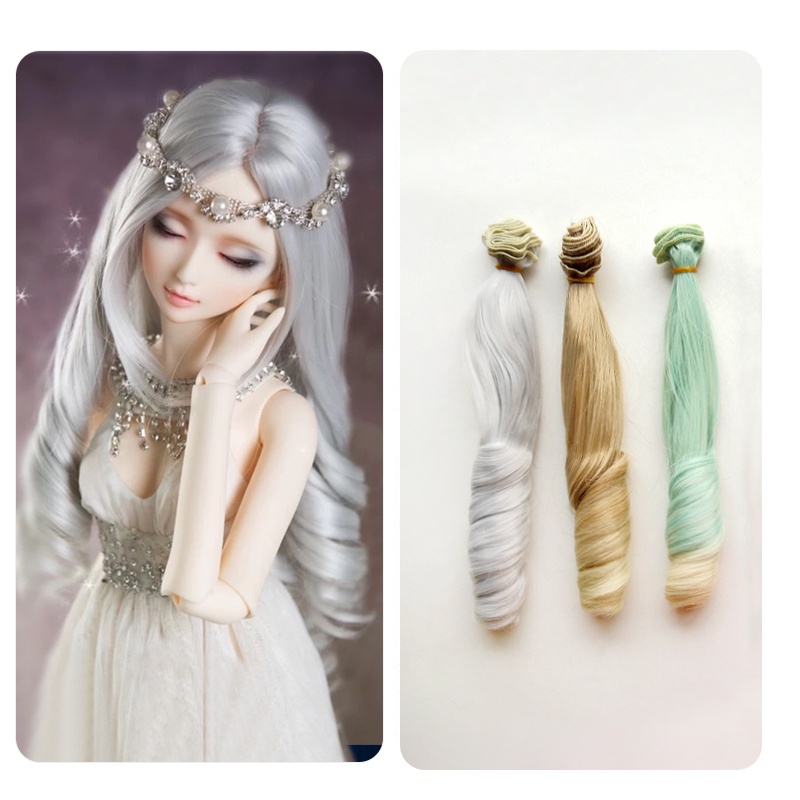 Tóc Xoăn Giả 20 * 100cm Cho Búp Bê Tỉ Lệ 1 / 3 1 / 4 1 / 6