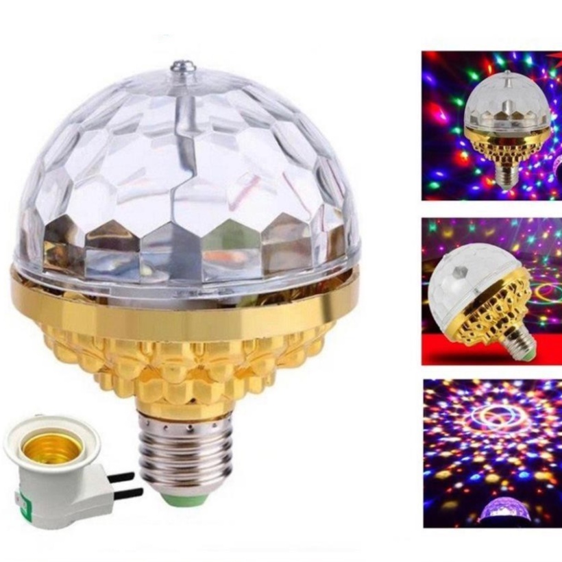 Đèn led cảm biến nhấp nháy theo nhịp âm nhạc karaoke sân khấu Quẩy Theo Nhạc vũ trường Cực Xung Tự Xoay/tặng kèm đui cắm
