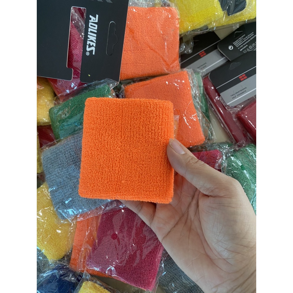 Băng Cổ Tay Thấm Mồ Hôi Chất Liệu Cotton Dày Mềm Mại Thoáng Khí Bảo Vệ Cổ Tay Khi Chơi Thể Thao, Tập gym