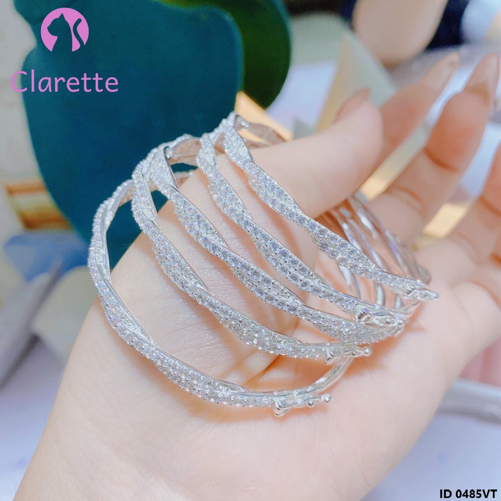 Vòng tay bạc xoắn Clarette 0485VT