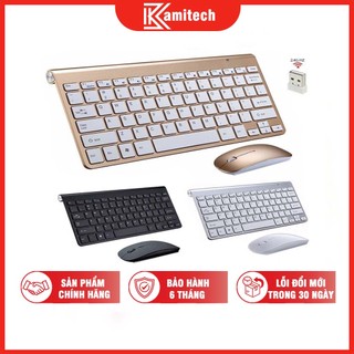 Bàn Phím và Chuột Không Dây Siêu Mỏng 2.4G Tương Thích Đa Thiết Bị Laptop,Máy để bàn, Smart TV