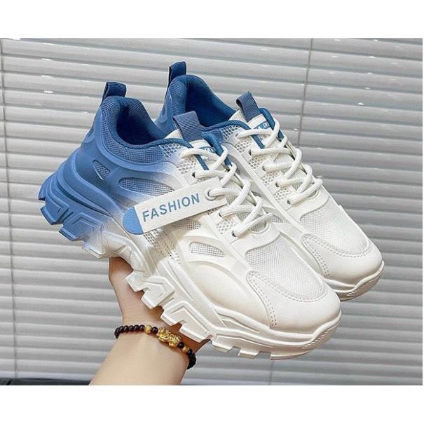 Giày Sneaker Nam Nữ Đế Độn Loang Đế Màu Độn Đế Thông Hơi Thể Thao Unisex