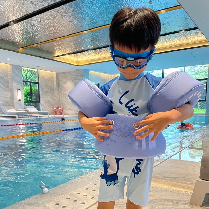 Phao tay tập bơi cho bé 2 3 5 6 tuổi 2in1kết hợp phao bụng không cần bơm hơi, chống lật, siêu nhẹ hình thú cao cấp