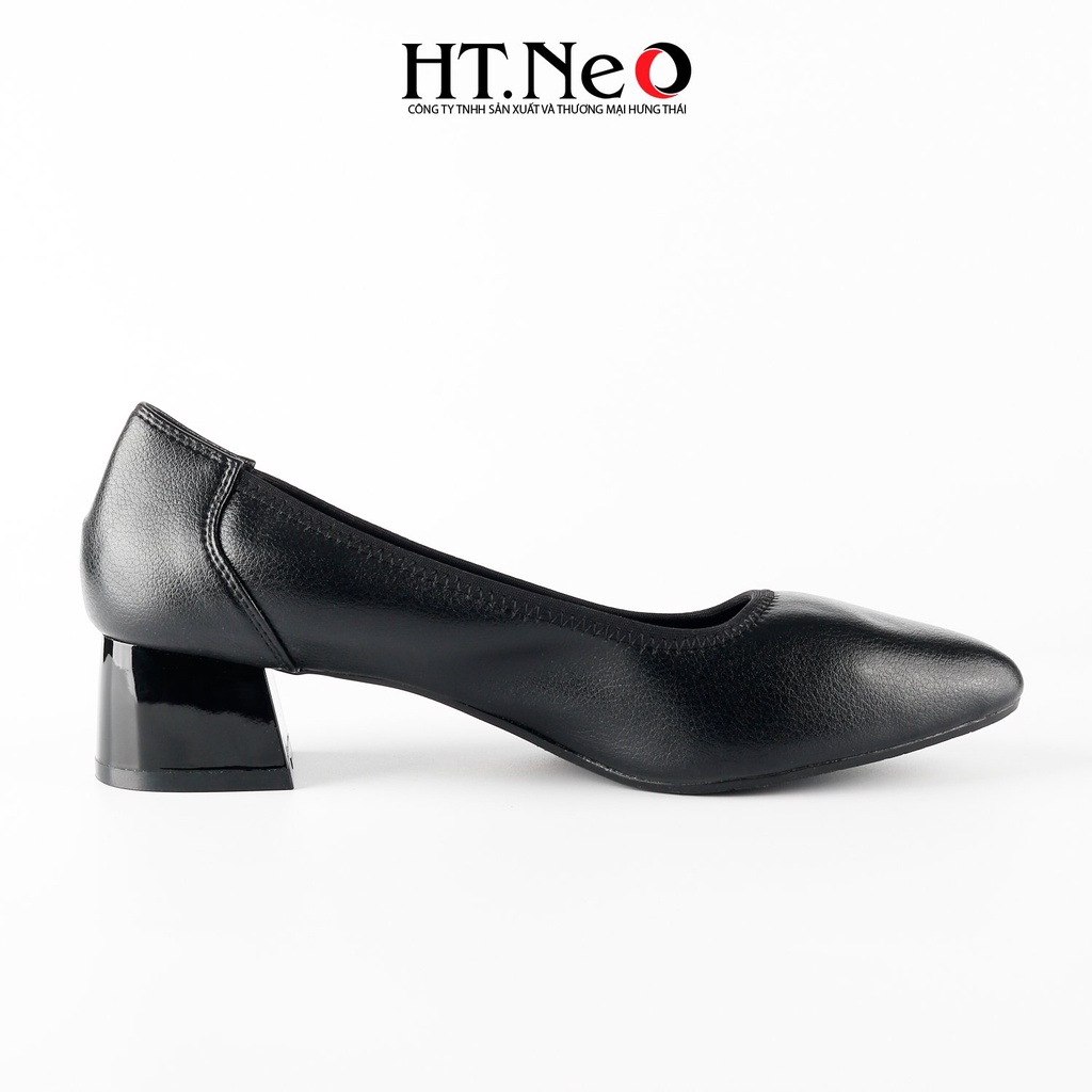 Giày Công sở đế vuông 4cm HT.NEO da bò siêu mềm, sang trọng, thanh lịch và vô cùng chắc chắn CS258