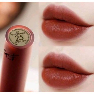 Son kem lì bbia 25- màu đỏ nâu đất, hàng handmade