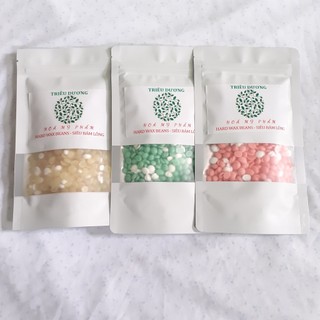 Sáp wax lông nóng bám lông hạt đậu Triêu Dương, bịch 100gr có 5 màu để lựa chọn, tặng que lấy sáp