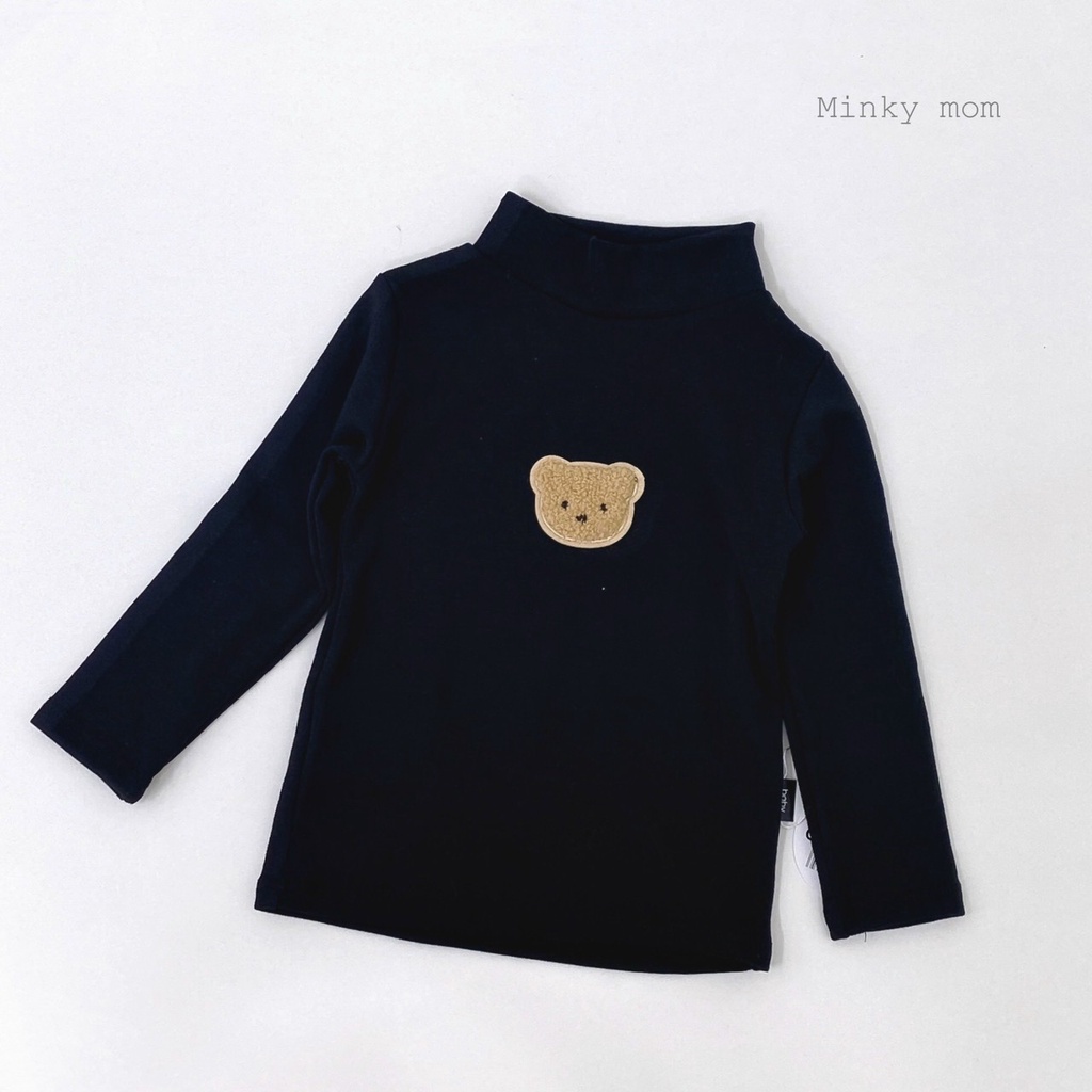 Áo dài Tay Cổ 5 Phân Cotton Len Hình Gấu Cho Bé từ 8-20 kg