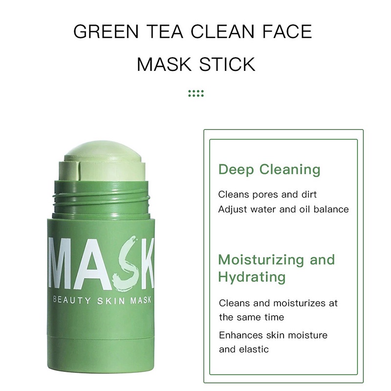 Thanh lăn Trà Xanh Giảm Mụn Kiềm Dầu Hiệu Quả Green Tea Mask Stick 40g.