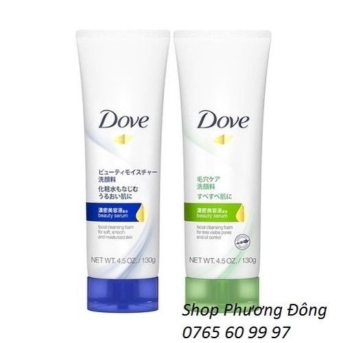 Sữa rửa mặt bọt mịn Dove serum sạch sâu, kiềm dầu và se khít lỗ chân lông 130g