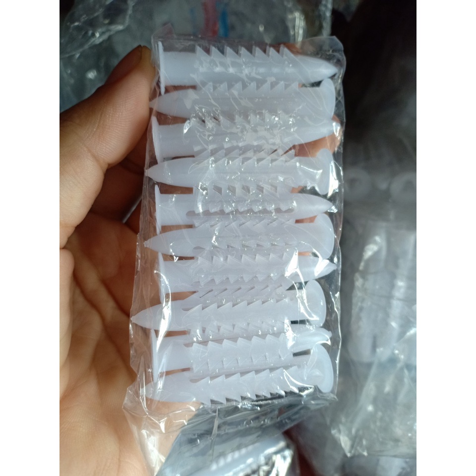 Tắc kê nhựa, nở nhựa nhiều size 3F, 4F, 5F, 6F, 7F bịch 10con