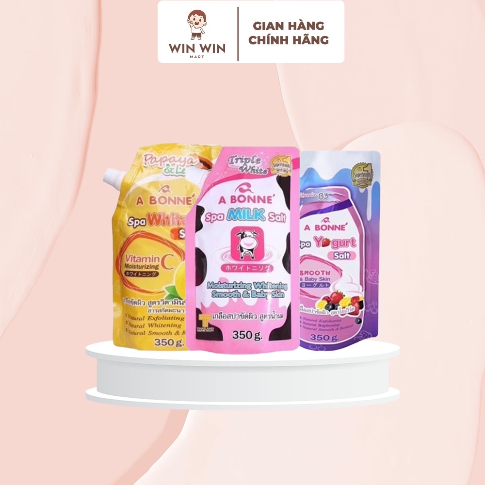 Muối tẩy tế bào chết Thái Lan Abonne - Spa Milk Salt 350g tái tạo, cân bằng độ ấm cho da