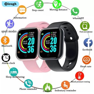 Bộ đồng hồ thông minh bluetooth y68 giám sát nhịp tim & huyết áp cho android / ios