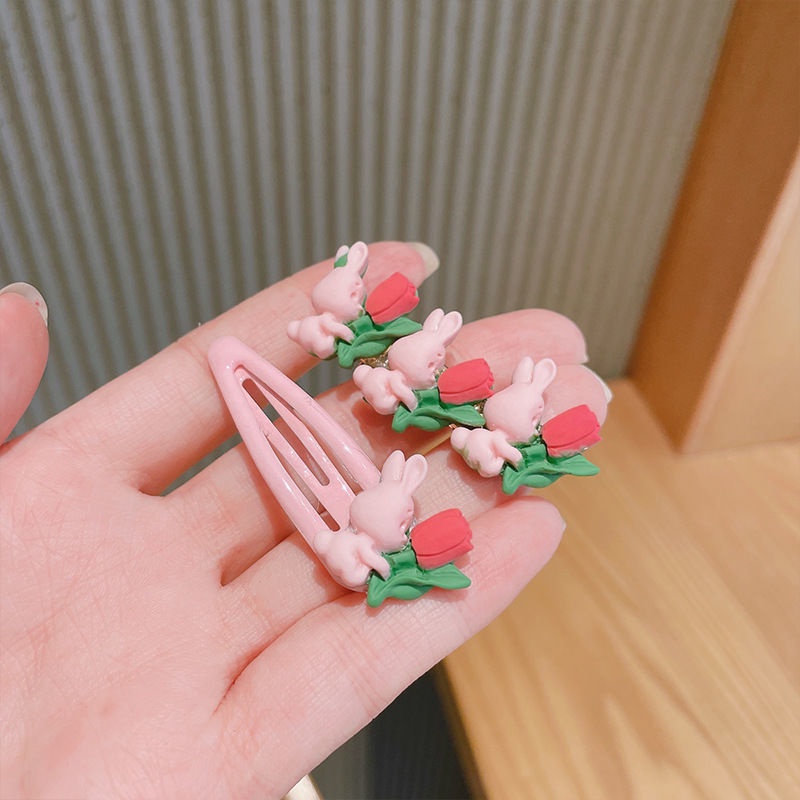 Kẹp tóc mái hoa tulip siêu cute ximely, kẹp tóc hoa hàn quốc