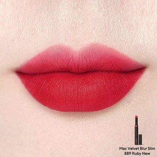 Son Mac Powder Kiss Velvet Blur Slim 889 Ruby New