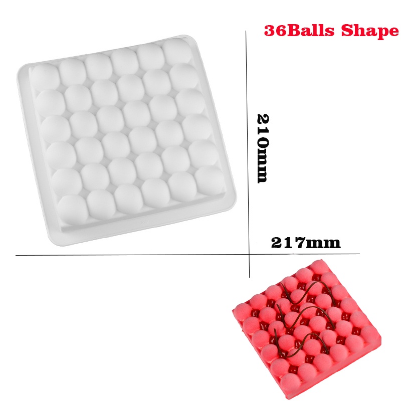 Khuôn Silicone 32 Ngăn Làm Bánh Hình Đám Mây / Trái Tim / Đám Mây