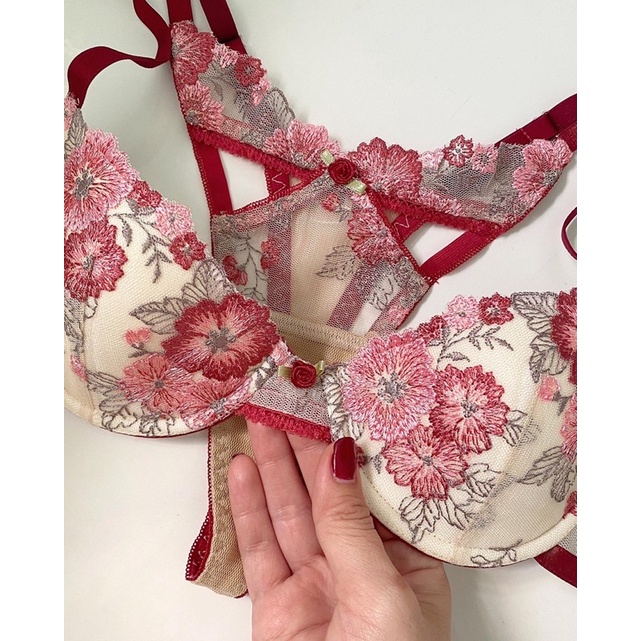 [ĐỖ QUYÊN] BỘ ĐỒ LÓT THÊU HOA REN NHẬT CÓ GỌNG CÓ MÚT | BigBuy360 - bigbuy360.vn