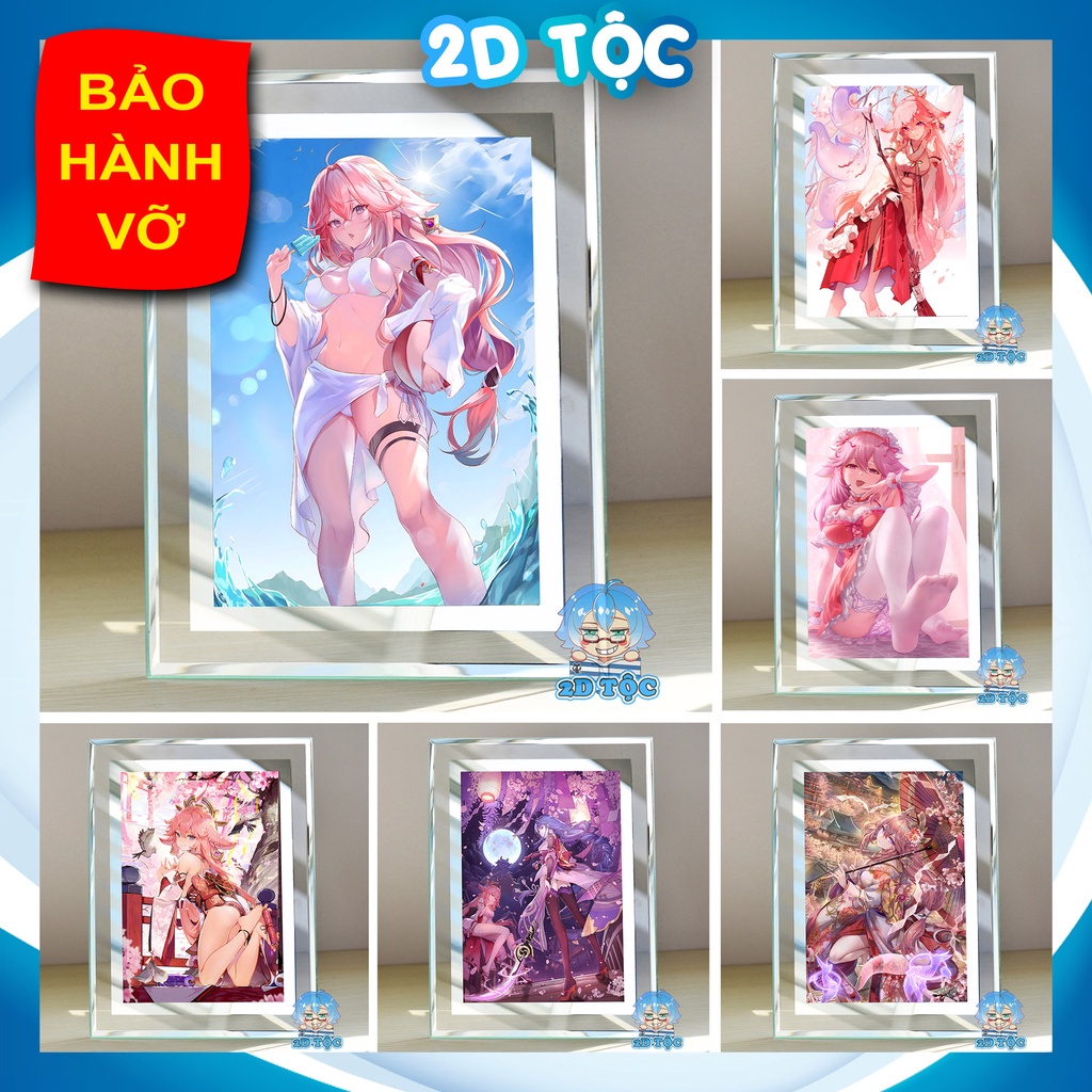 Khung kính để bàn Yae Miko (6) Game Genshin Impact  by 2D Tộc Shop