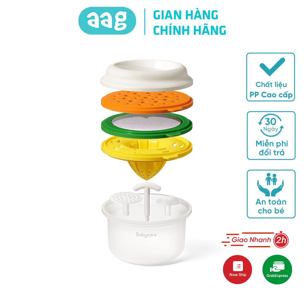 Bộ dụng cụ mài ép hoa quả và thực phẩm Babycare BC2017027 chế biến đồ ăn dặm cho bé