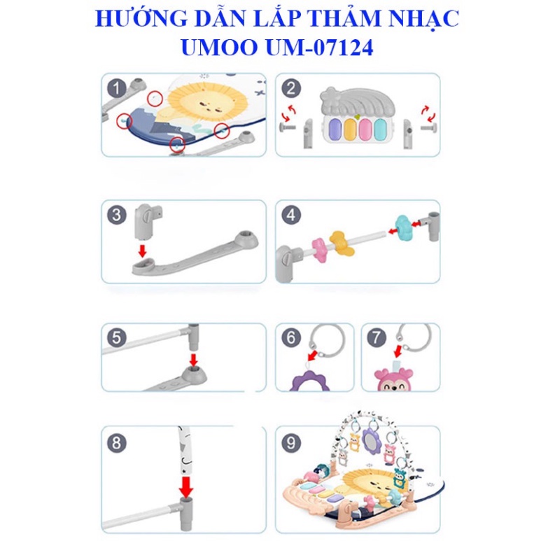 Thảm nhạc cho trẻ sơ sinh Umoo cao cấp UM-07124