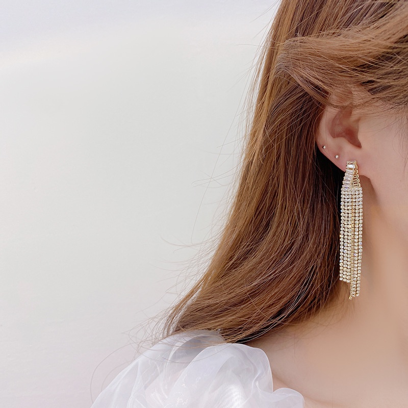 V.I.T House | Bông tai S925 đá vàng dài