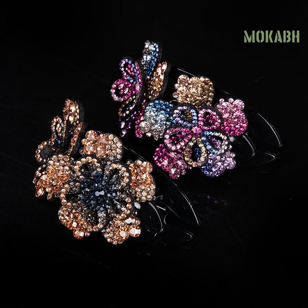 Kẹp Tóc Đính Đá Phong Cách Vintage Thanh Lịch Cho Nữ