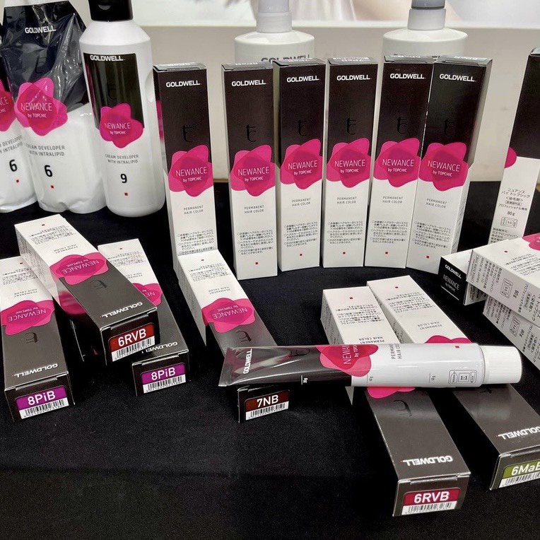 *tặng kèm oxy* MÀU NHUỘM NÂU LẠNH ÁNH RÊU PHỦ BẠC THỜI TRANG GOLDWELL NEWANCE 80ml