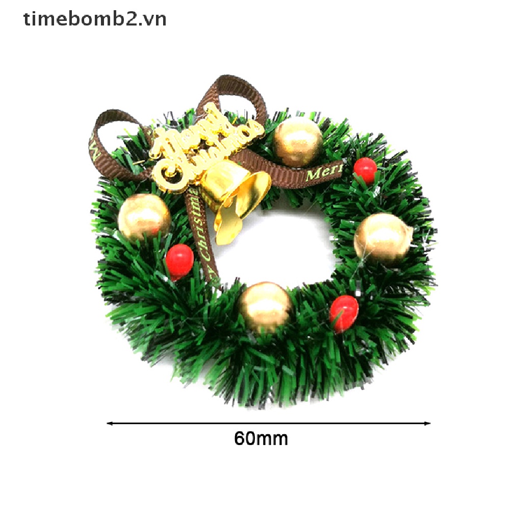 Vòng Hoa Mini Trang Trí Giáng Sinh Năm Mới 2023 Cho Nhà Búp Bê Tỉ Lệ 1: 12