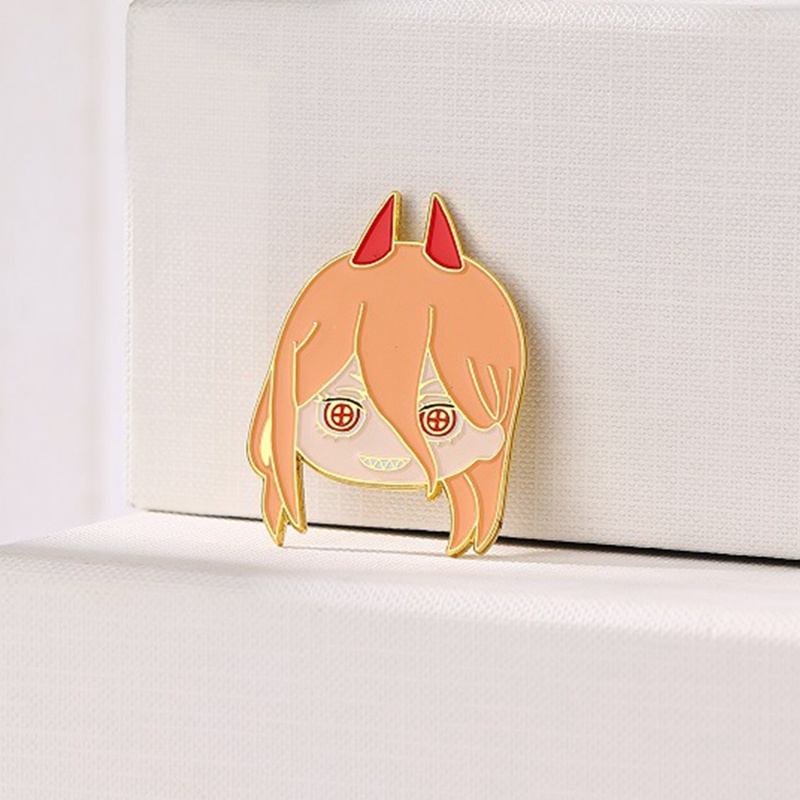 Huy Hiệu Cài Áo Hình Nhân Vật Chainsaw Man Pokita Macchima