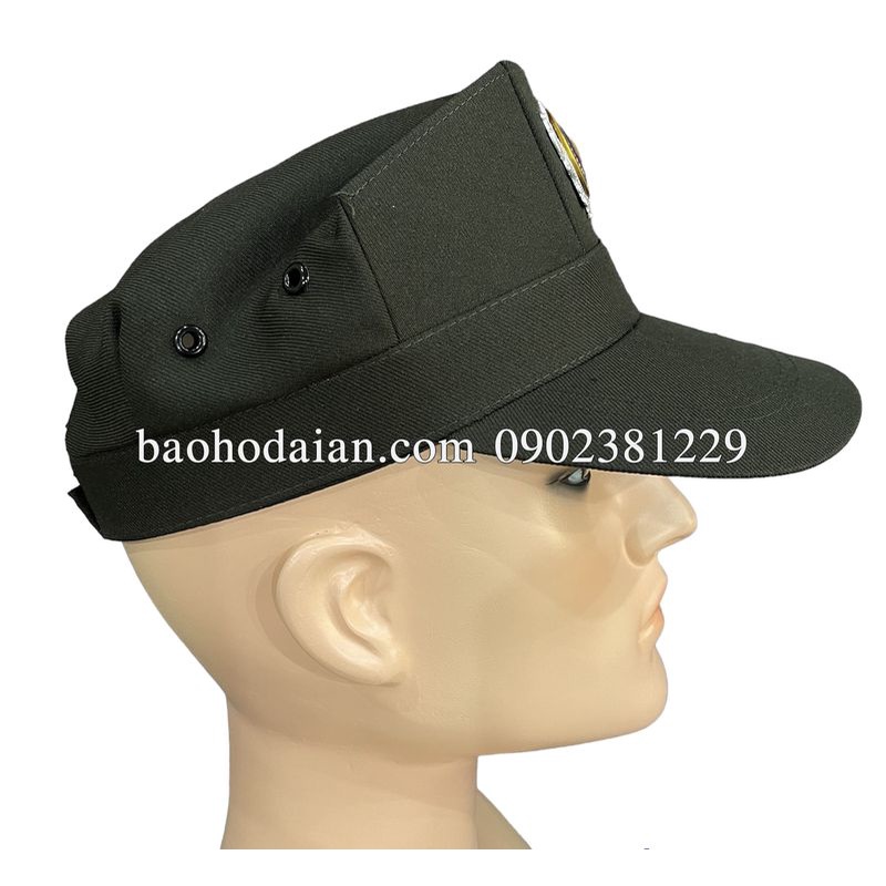 Nón bảo vệ màu xanh rêu kèm sao