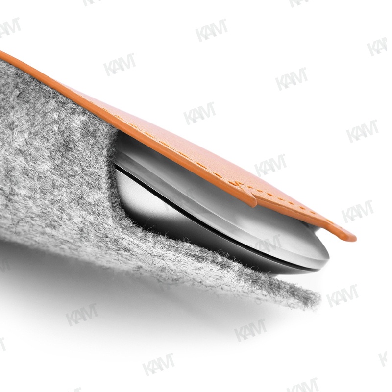 Túi Đựng Chuột Máy Tính Bằng Da PU Chống Bụi Màu Cam Cho Apple Magic Mouse 2