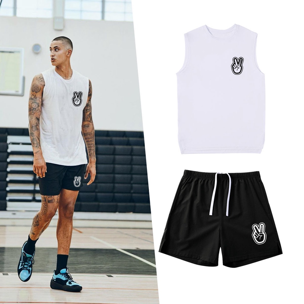 Áo Thun Thể Thao Ngắn Tay Dáng Rộng Mau Khô Thời Trang Cho Nam