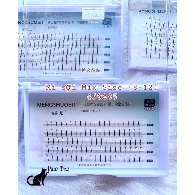Mi giả tự nối 1 sợi tự nhiên (mix size 8-12)