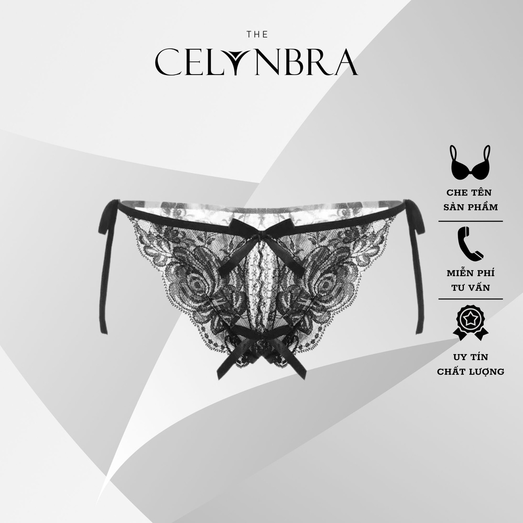Quần lót ren lọt khe xuyên thấu không đáy cột dây gợi cảm quyến rũ THE CELYNBRA - QL66