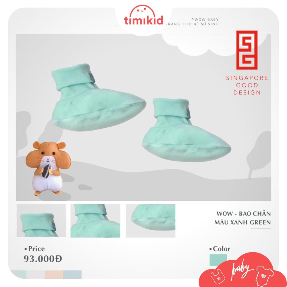 Set 3 đôi Bao Tay, Chân Cho Bé Sơ Sinh Wow by Oeteo Bamboo Cao Cấp Mềm Mịn - Timikid