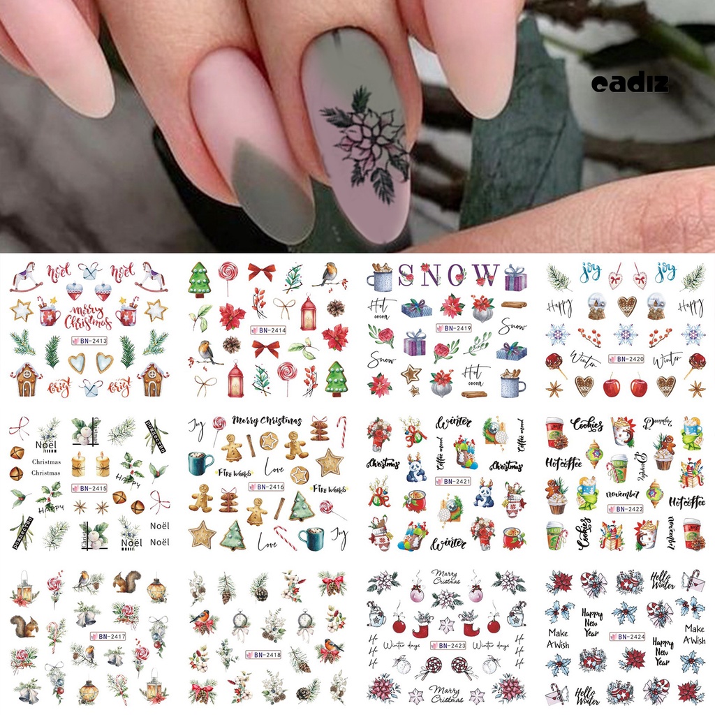 Miếng Dán Trang Trí Móng Tay Họa Tiết Đầu Lâu Không Phai Màu Phong Cách Halloween