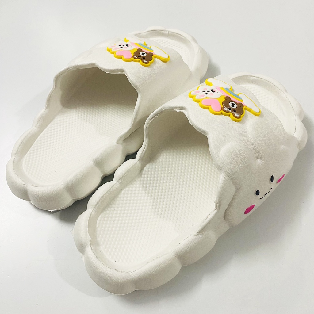 Dép bánh mì siêu nhẹ bé gái-Dép quai ngang cao su siêu nhẹ hình cute cho bé gái siêu mềm