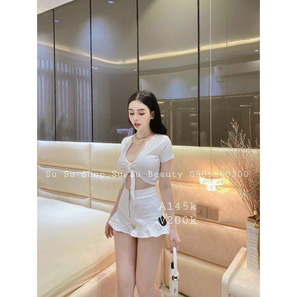 Áo croptop nữ cột rút dây ngực trơn 5 màu cực đẹp cho cô nàng năng động oa