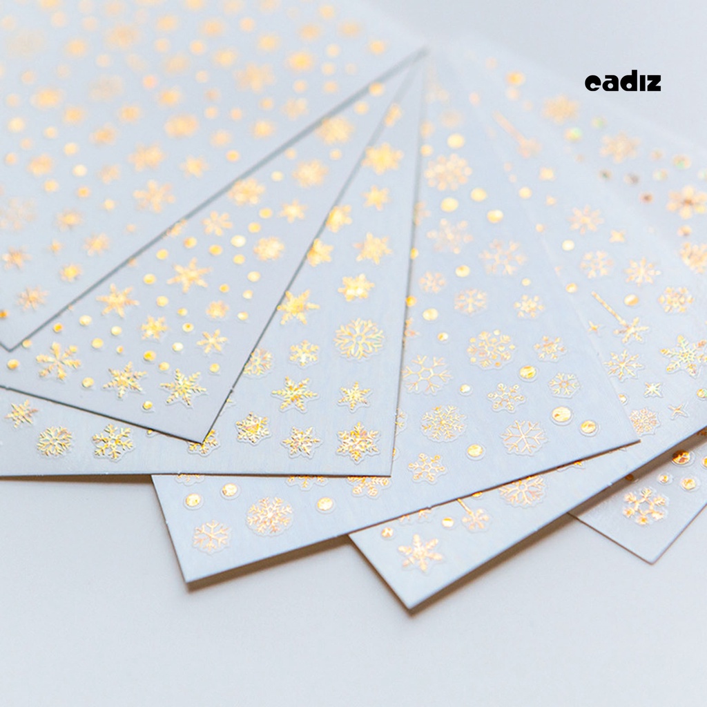 Miếng Dán Trang Trí Móng Tay Không Phai Siêu Mỏng Họa Tiết Giáng Sinh