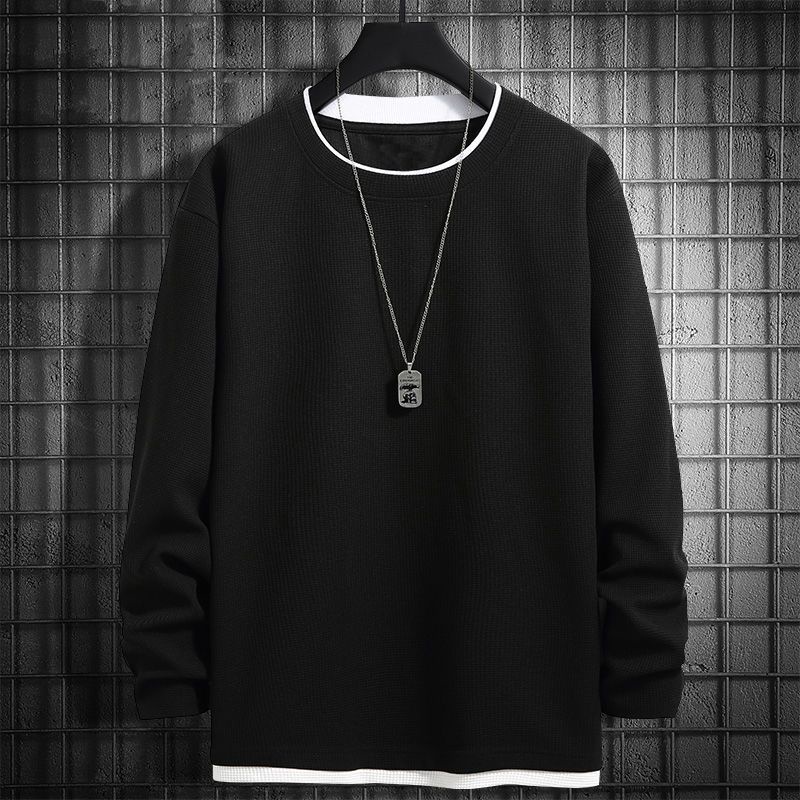 Áo Thun Nam Dài Tay Cổ Tròn Thời Trang Hàn Mới