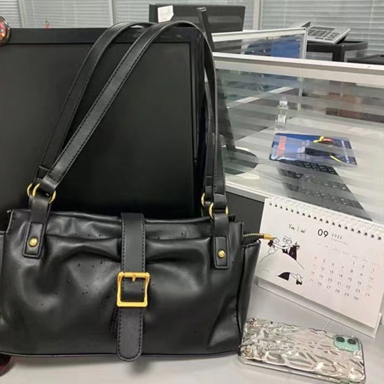 Túi Đeo Vai Màu Đen Thời Trang Cao Cấp Phong Cách retro Cho Nữ