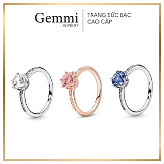 Nhẫn Đá Cao Ổ 6 Chấu Hình Vương Miện NPS1 - Nhẫn Bạc Nữ Cao Cấp Gemmi Jewelry