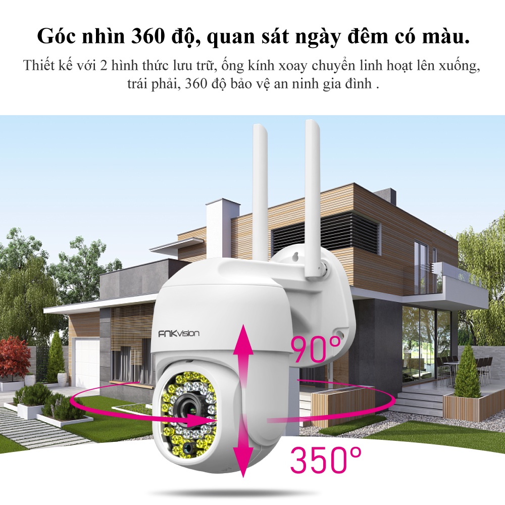 Camera Ngoài Trời PTZ MINI Xoay 360° Chống Nước YooSee Full HD 5MP 36 Led Ban Đêm Trợ Sáng Đàm Thoại 2 Chiều