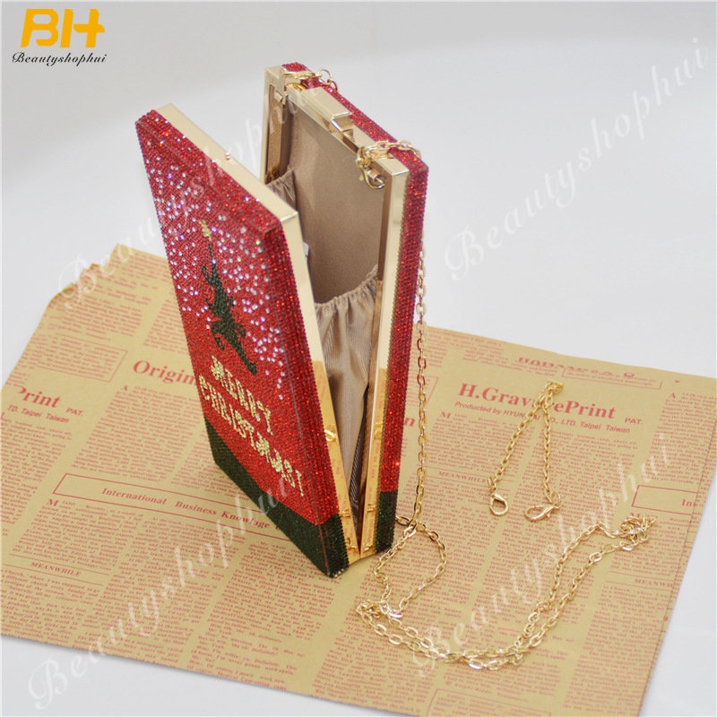 Túi Đeo Chéo Hình Vuông Nhỏ Bằng Nhựa Đính Kim Cương Phong Cách Âu Mỹ Mới Cho Nữ