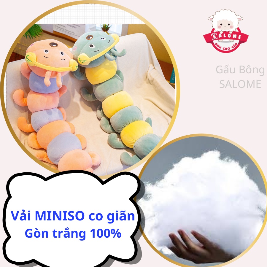 Gấu bông con sâu đeo tai nghe SALOME, Thú ôm đồ chơi dễ thương cho bé