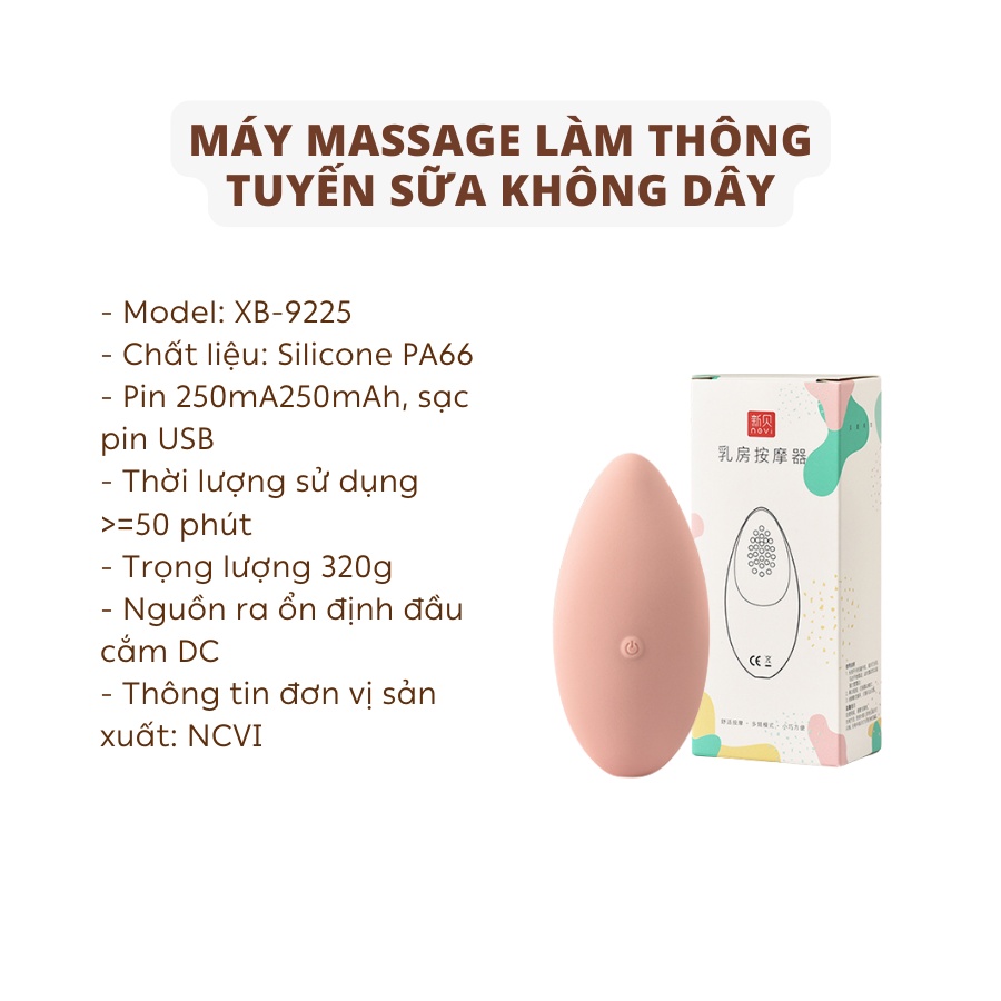 Máy Massage NCVI Làm Thông Tuyến Sữa Sau Sinh