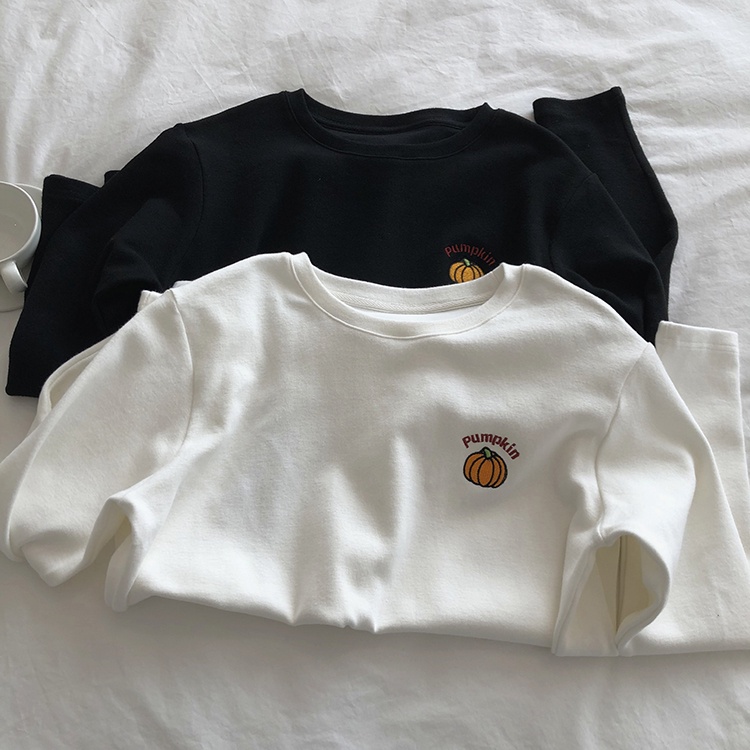 NRVP Áo Thun Nữ Dài Tay Dáng Rộng Thời Trang Hàn Quốc