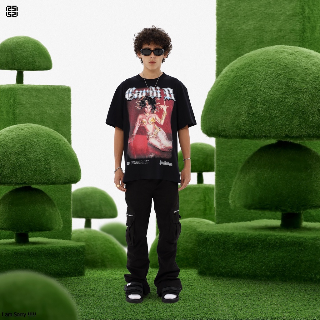 ÁO THUN REMINDER “ CARDI B “ Màu Đen 100% Cotton Sản Phẩm Chính Hãng