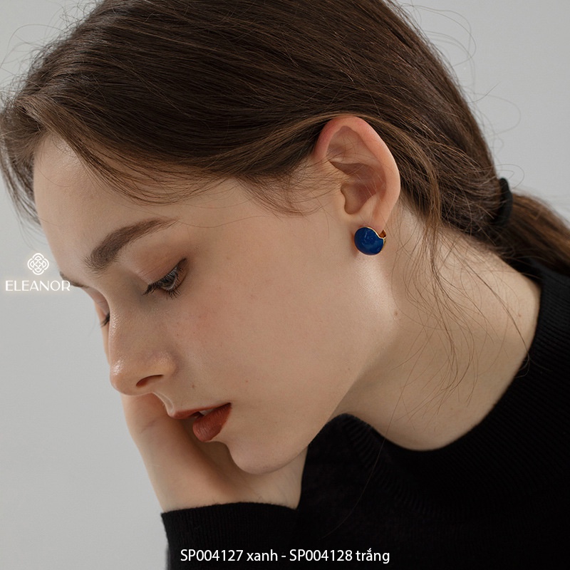 Bông tai nữ chuôi bạc 925 Eleanor Accessories hình cầu màu sắc trẻ trung phong cách Hàn Quốc phụ kiện trang sức hiện đại